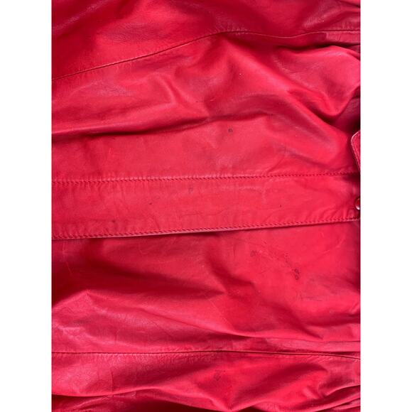 Vintage Gino Di Giorgio Women Medium Red Leather Jacket - Picture 8 of 9